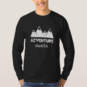 T-shirt Adventure Attend Randonnée Camping Trekking Mounta