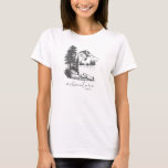 T-shirt Adventure Await Mountain<br><div class="desc">Profitez de ce décor de montagne dessiné à la main qui express un véritable coeur de flânerie.</div>