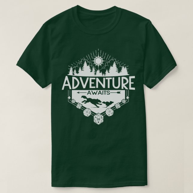 T-shirt Adventure Await White Version (Design devant)