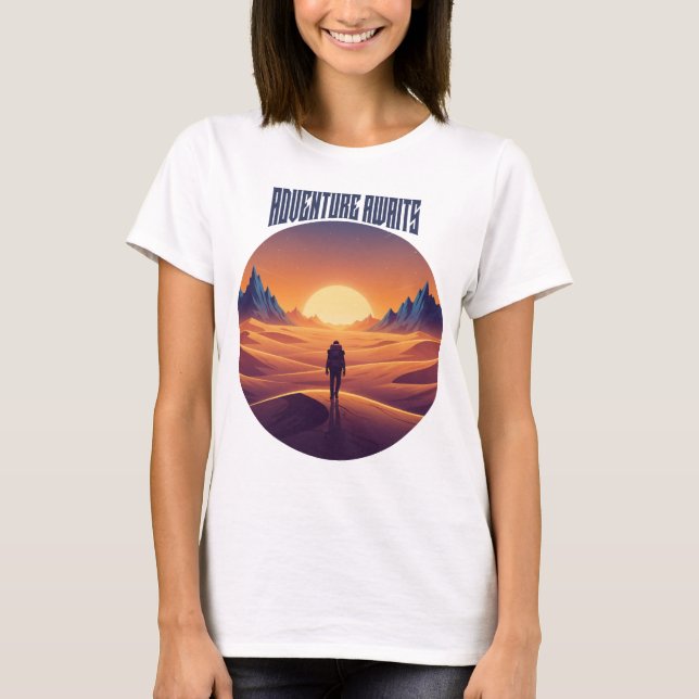 T-shirt Adventure Desert Tee — Chasing Dunes & Desert Sky (Devant)