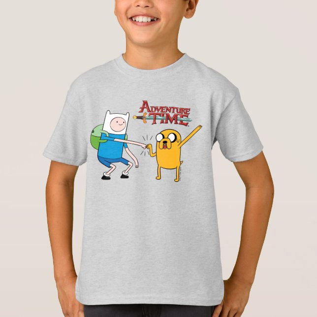 T-shirt Adventure | Finn & Jake Fist Bump (Devant)