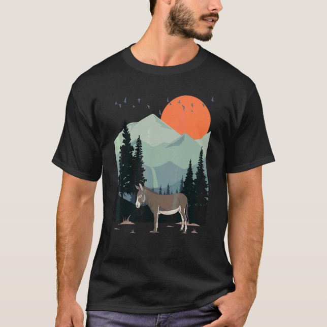 T-shirt Adventure Landscape Mountain Sun Pine Tree Wild Mu (Devant)
