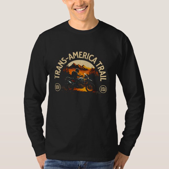 T-shirt Adventure Motorcycle Gear Trans America Trail  2 (Devant)