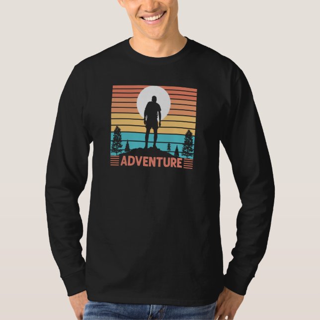 T-shirt Adventure Mountain & Lake Hiking & Exploring Man S (Devant)