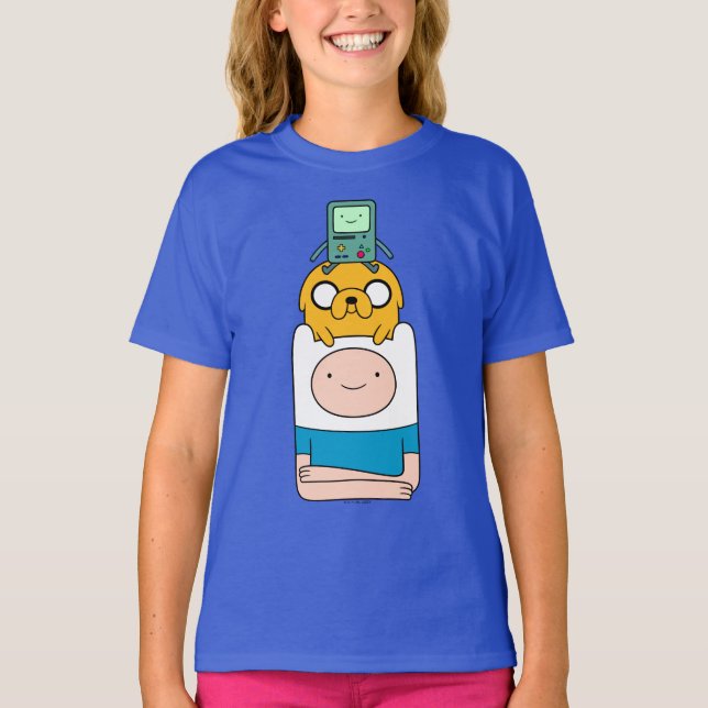 T-shirt Adventure Time | BMO, Jake, & Finn (Devant)