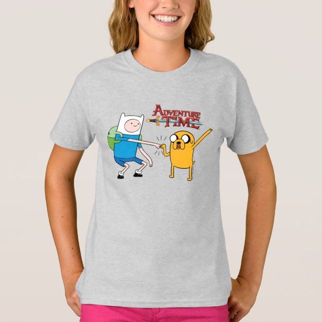 T-shirt Adventure Time | Finn & Jake Fist Bump (Devant)