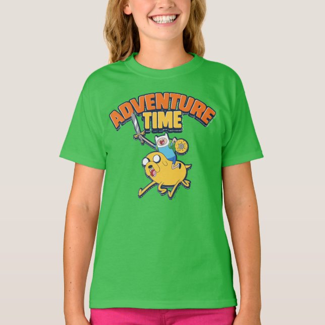 T-shirt Adventure Time | Finn Riding Jake (Devant)