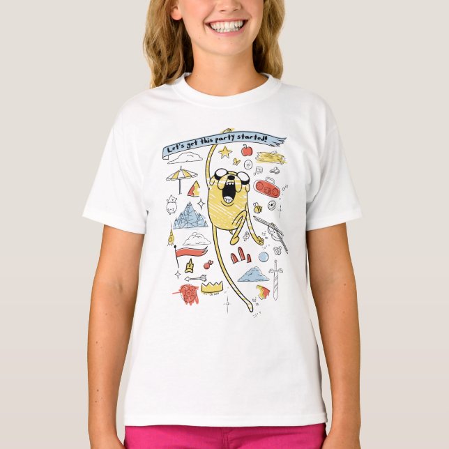 T-shirt Adventure Time | "Party" Jake Sketch (Devant)