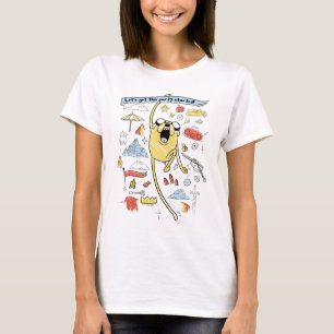 T-shirt Adventure Time Party Jake Sketch