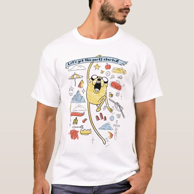T-shirt Adventure Time | Party Jake Sketch (Devant)