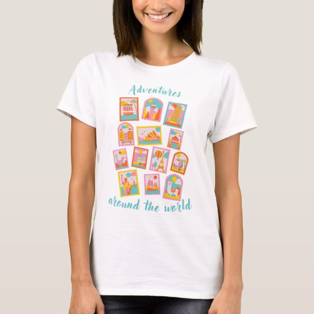 T-shirt Adventures around the world (Devant)