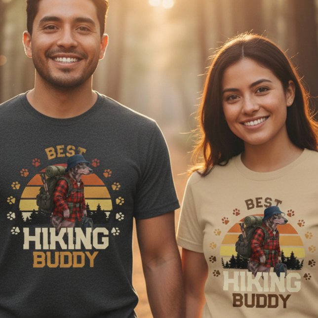 T-shirt Adventurous American Hairless Terrier Hiker  (Créateur téléchargé)