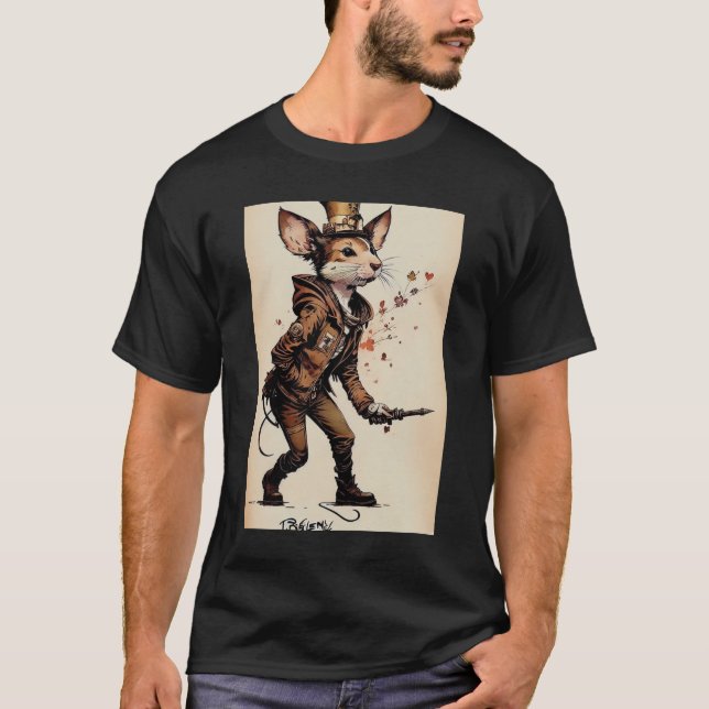 T-shirt adventurous rat vintage (Devant)
