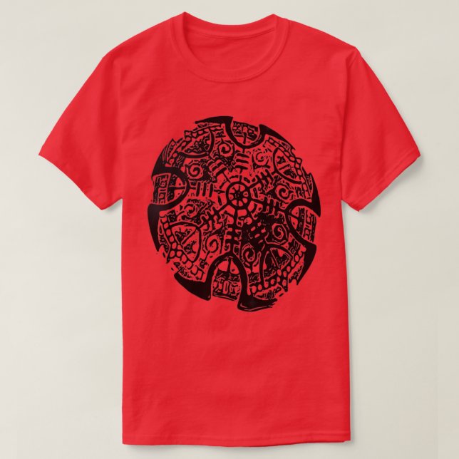 T-shirt Aegishjalmur noir (Design devant)