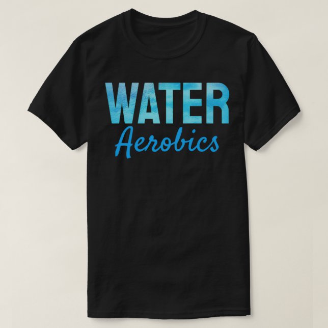 T-shirt Aérobic de l'eau Texte propre (Design devant)