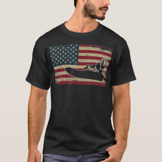 T-shirt Aéronef Amérique Drapeau I Patriotique Aéronef Cap