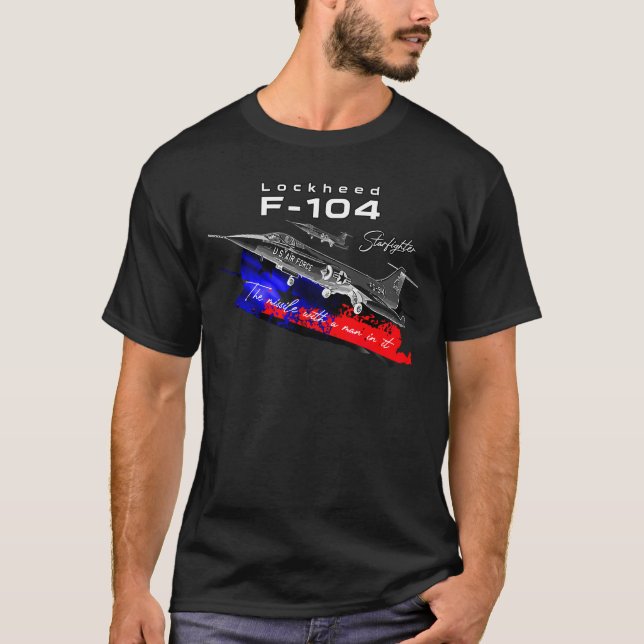 T-shirt Aéronef de chasse F-104 de Lockheed (Devant)