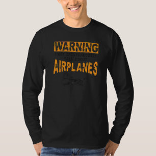 T-shirt Aéronef Pilote Vintage Rétro Avertissement Je peux
