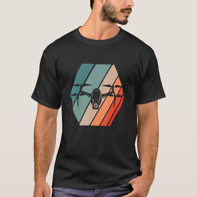 T-shirt Aéronefs de télécommande à drone de Quadcopter Ret (Devant)