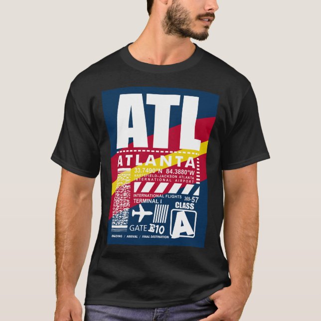T-shirt Aéroport ATL Atlanta (Devant)