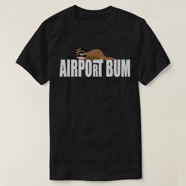 T-shirt Aéroport Bum Aéroport Vêtements Pour Pilote & Freq (Design devant)