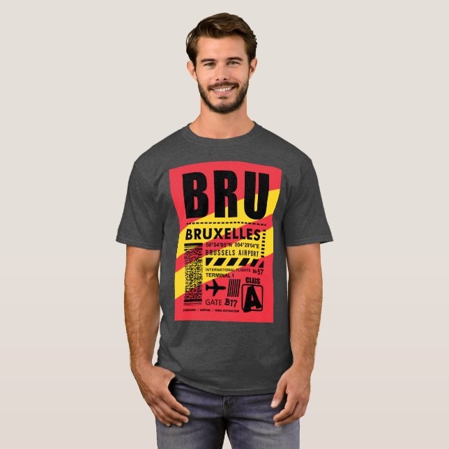 T-shirt Aéroport de BRU Bruxelles (Devant entier)