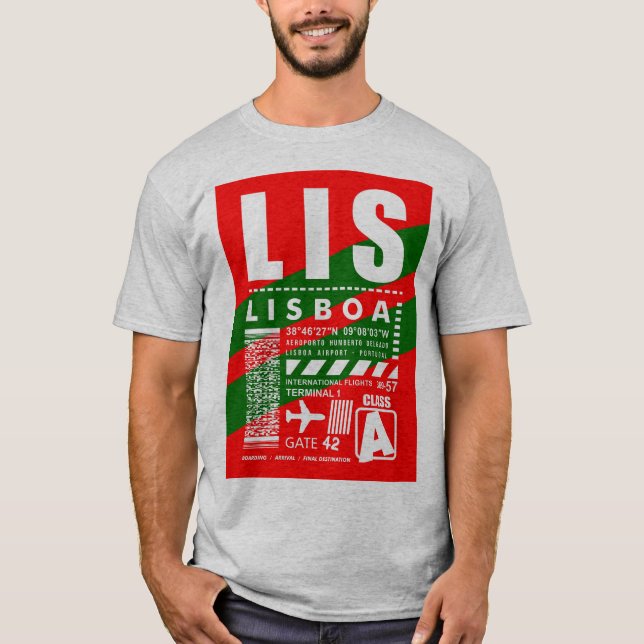 T-shirt Aéroport de Lisbonne (Devant)