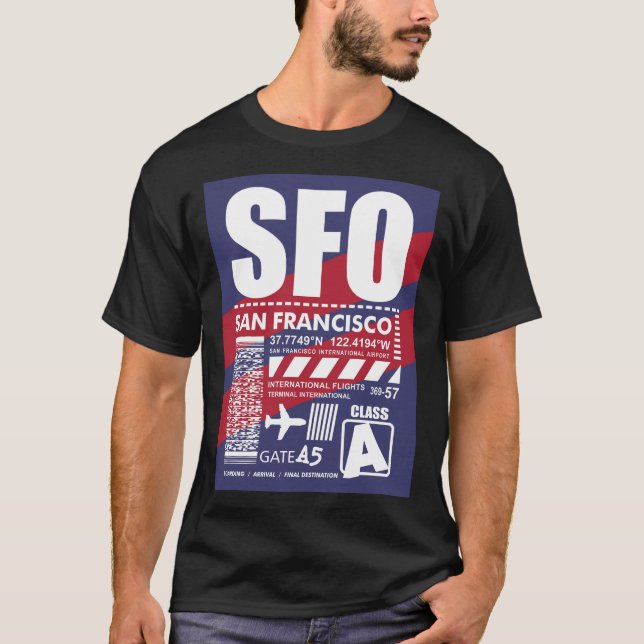 T-shirt Aéroport de San Francisco (Devant)