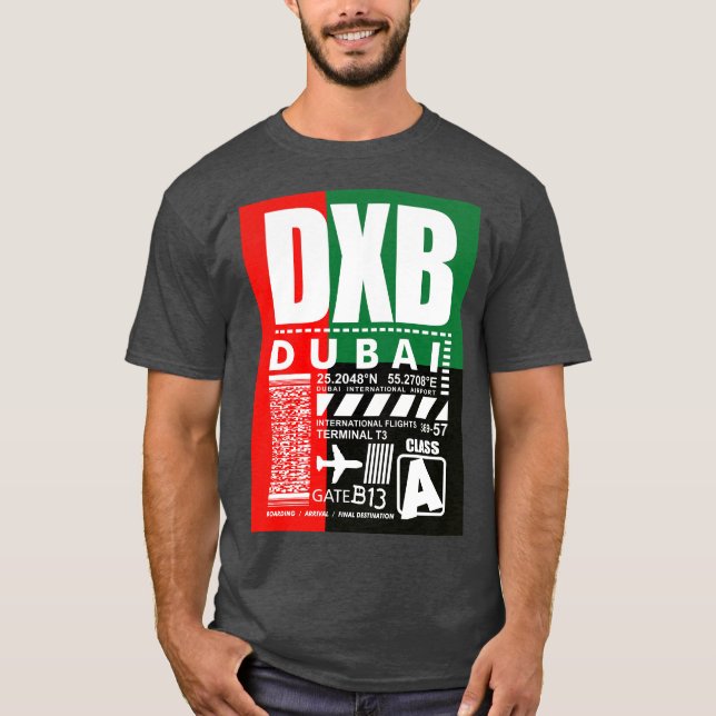 T-shirt Aéroport DXB de Dubaï (Devant)