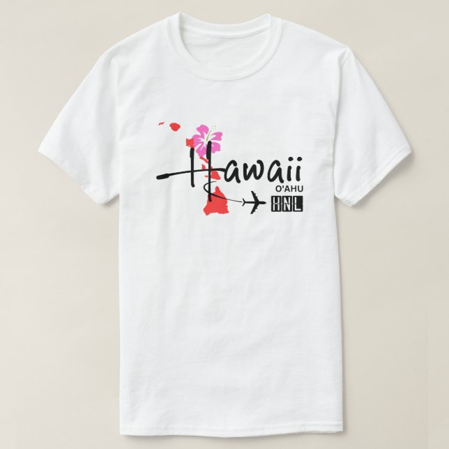 T-shirt Aéroport Hawaii O'ahu HNL (Design devant)