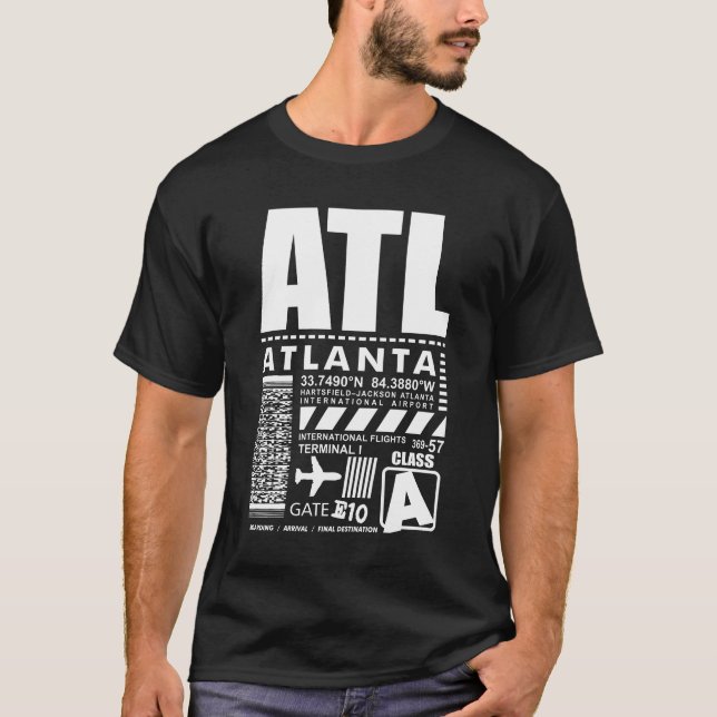 T-shirt Aéroport international Hartsfield Jackson Atlanta (Devant)
