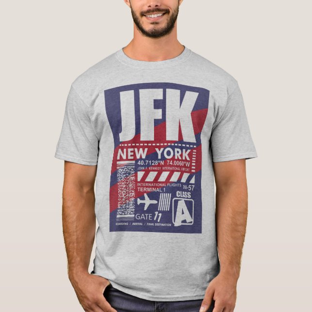 T-shirt Aéroport JFK de New York (Devant)