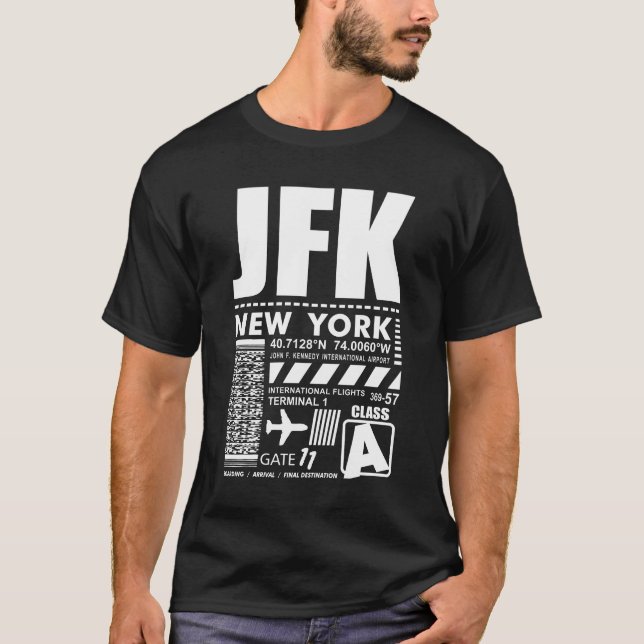 T-shirt Aéroport JFK New York (Devant)