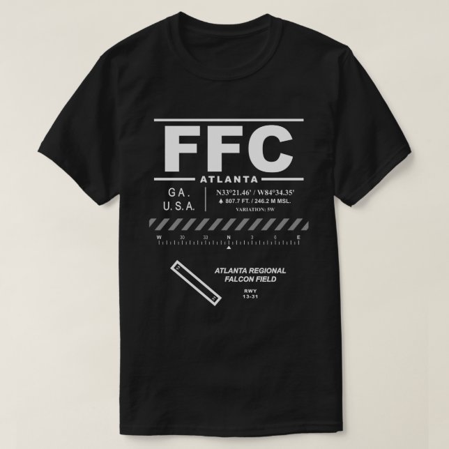 T-shirt Aéroport régional d'Atlanta FFC USAA (Design devant)