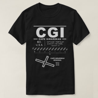 T-shirt Aéroport régional de Cape Girardeau CGI USAA