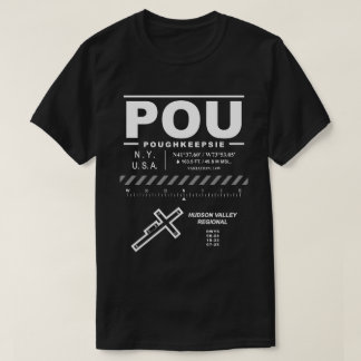 T-shirt Aéroport régional de Hudson Valley POU USAA