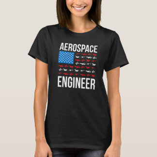 T-shirt Aerospace Engineering US Flag Aerospace Engineer W