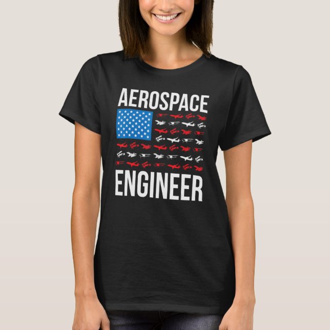 T-shirt Aérospatiale Engineering US Drapeau Aérospatiale E (Devant)