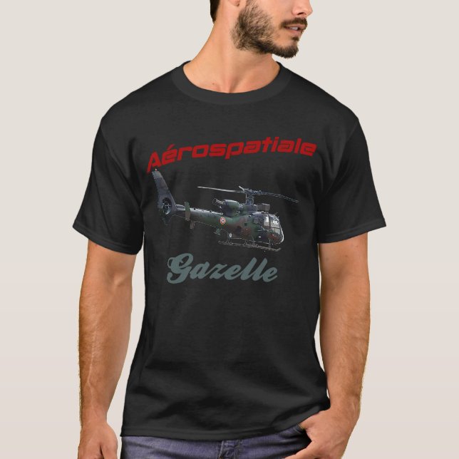 T-shirt Aérospatiale gazelle hélicoptère sa 341 gazelle sa (Devant)