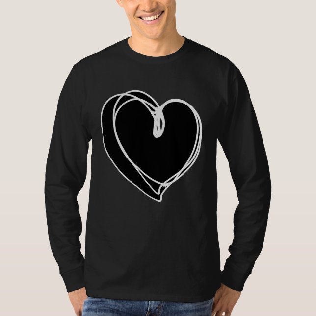 T-shirt Aesthetic Black Heart (Devant)