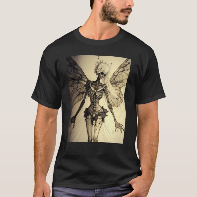T-shirt Aesthetic Grunge Fairycore Butterfly Gothic Horror (Devant)