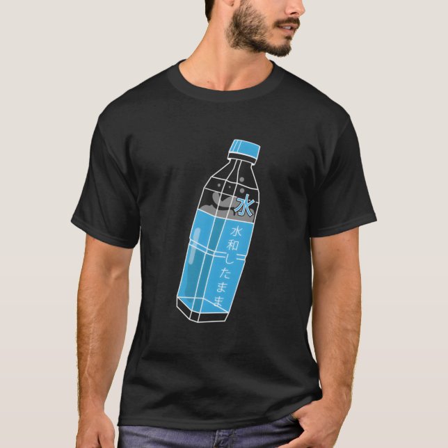 T-shirt Aesthetic Harajuku Water Bottle Stay Hydrated Japa (Devant)