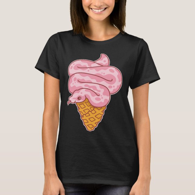 T-shirt Aesthetic Pink Snake Ice Cream (Devant)