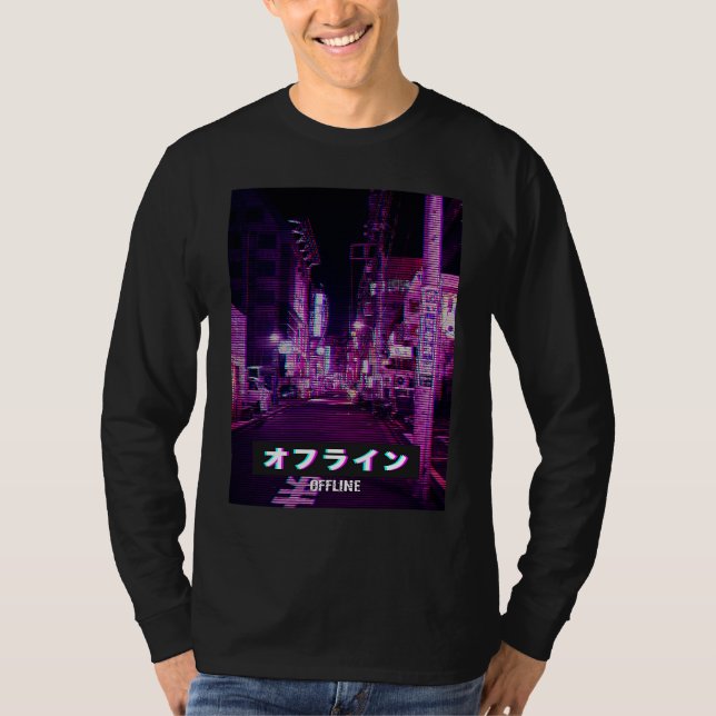 T-shirt Aesthetic Style Vaporwave Japan 80s Meme Sad Glitc (Devant)