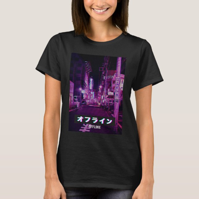 T-shirt Aesthetic Style Vaporwave Japan 80s Meme Sad Glitc (Devant)