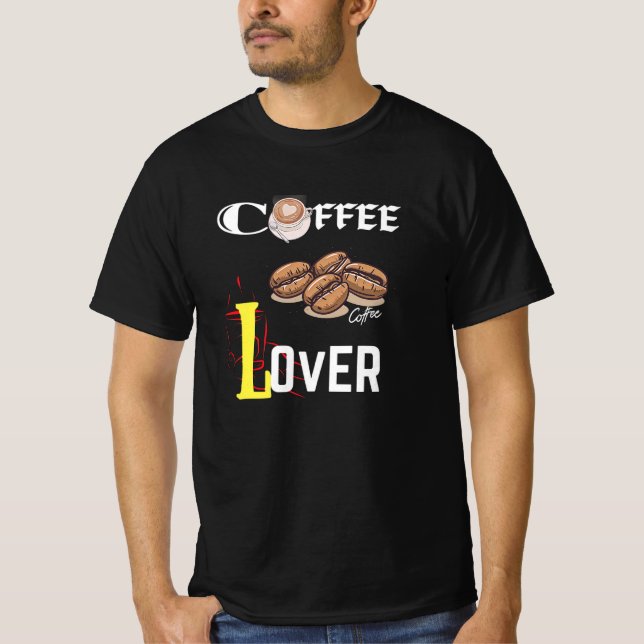 T-shirt Aesthétique Lover Caféine Addict (Devant)