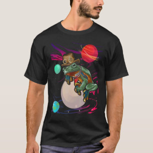 T-shirt Aesthétique Psychedelic Frog Trippy Galaxy Espace