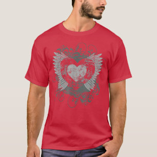 T-shirt Aesthétique Y2k Ailes de fée Coeur Alt Grunge