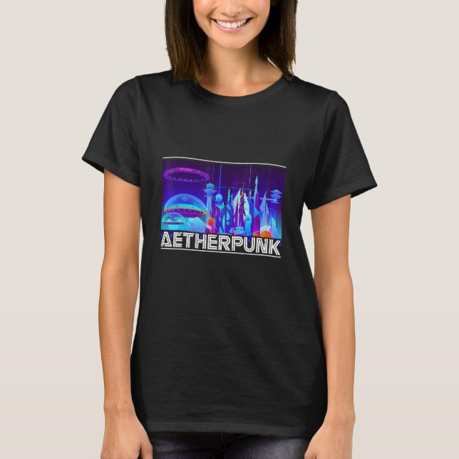 T-shirt Aetherpunk esthétique Cyborg énergie machine magiq (Devant)