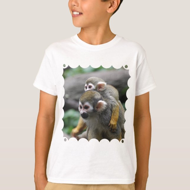 T-shirt Affaire de famille de singe-écureuil (Devant)